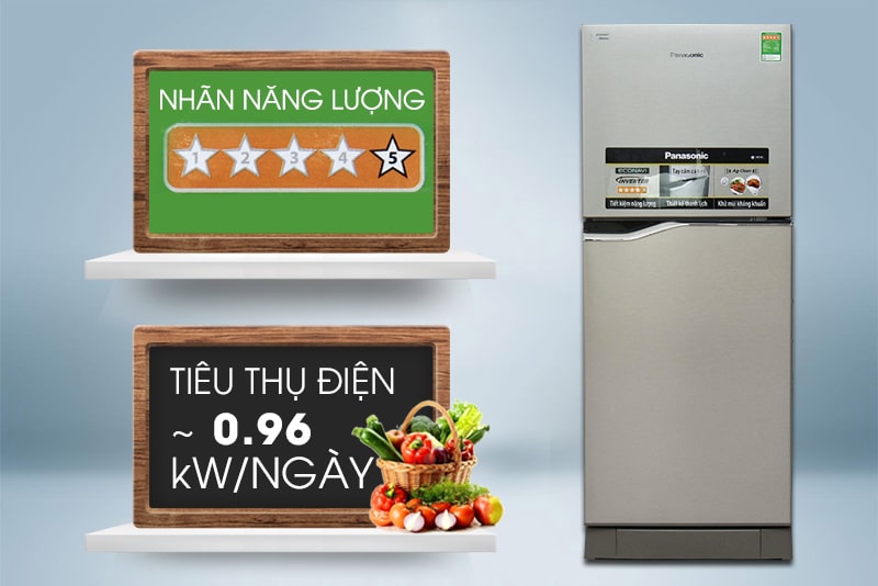 Tủ lạnh Panasonic inverter 152 lít NR-BA178PSVN 9 Tiết kiệm điện năng, vận hành êm ái nhờ công nghệ Inverter kết hợp cảm biến Econavi
