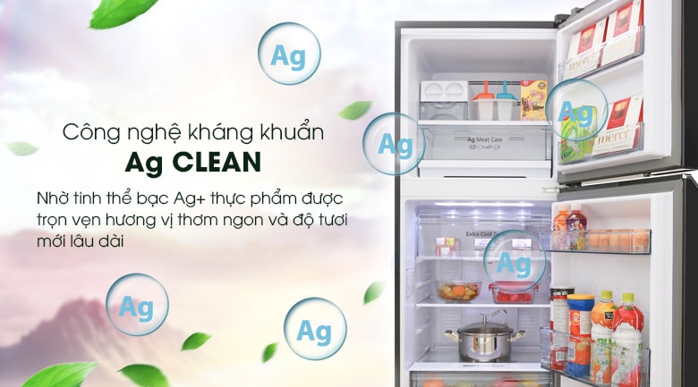 Tủ lạnh Panasonic inverter 268 lít NR-BL300PKVN 11 Khử mùi, kháng khuẩn nhờ công nghệ kháng khuẩn Ag Clean tinh thể bạc Ag+