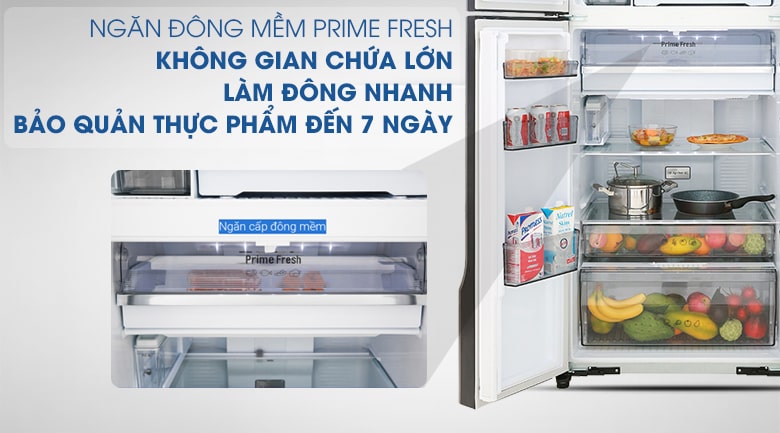 4. Ngăn cấp đông mềm Prime Fresh giúp chế biến thực phẩm không cần rã đông