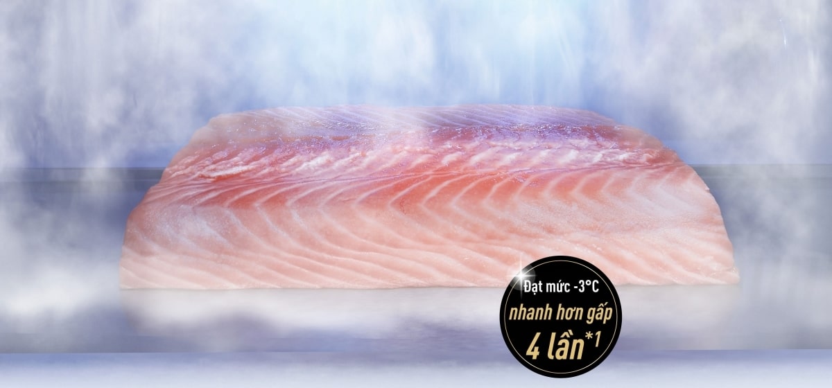 Tính năng cấp đông mềm nhờ công nghệ Prime Fresh+ trên tủ lạnh NR-DZ601YGKV