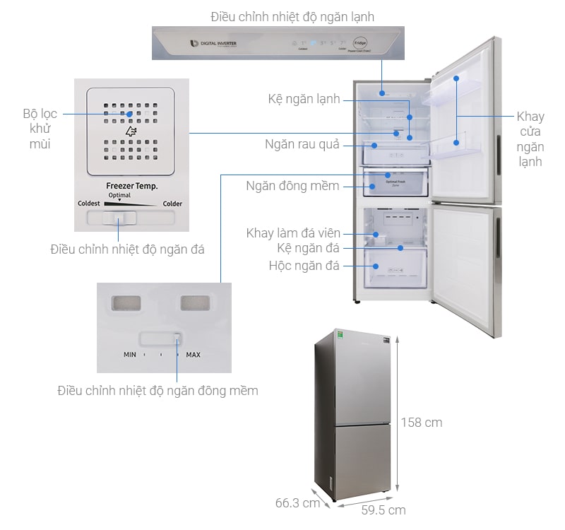Tổng quát tủ lạnh Samsung RB27N4010S8/SV