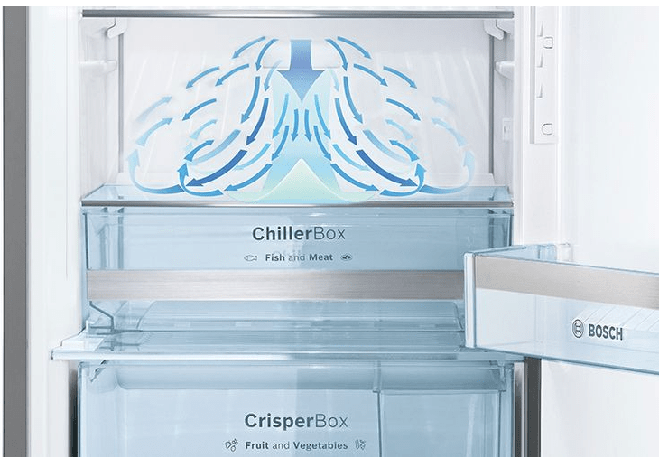 Hệ thống MultiAirflow làm lạnh nhanh và hiệu quả tối ưu trên tủ lạnh Bosch KAD90VI20