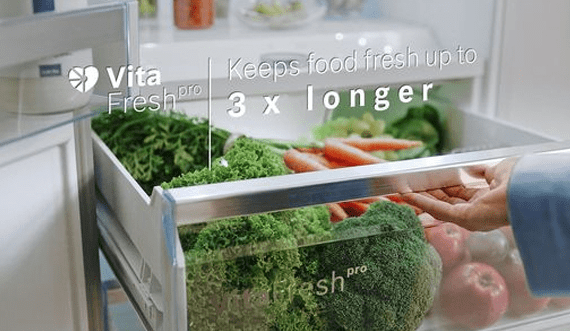  Công nghệ VitaFresh trên tủ lạnh Bosch KAN92VI35O nâng cao hiệu quả bảo quản thực phẩm