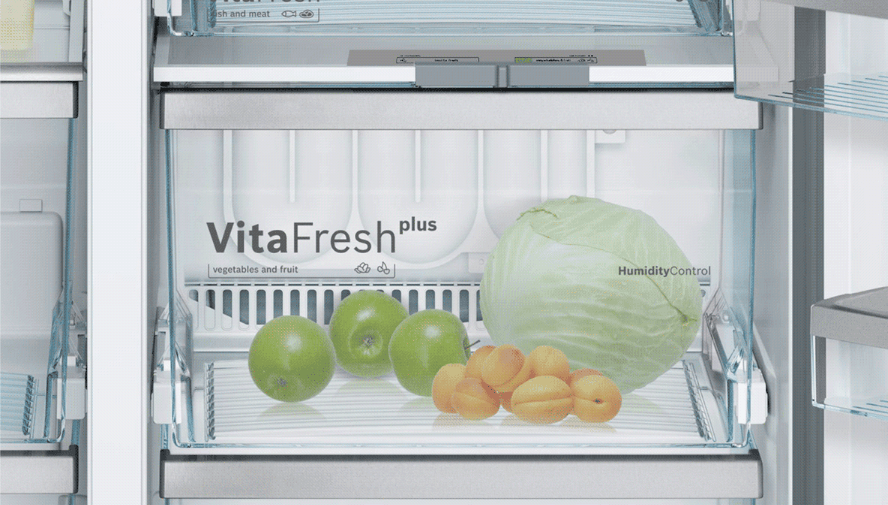 Công nghệ VitaFresh Pro trên tủ lạnh Bosch KFN86AA76J giúp bảo quản thực phẩm lâu dài