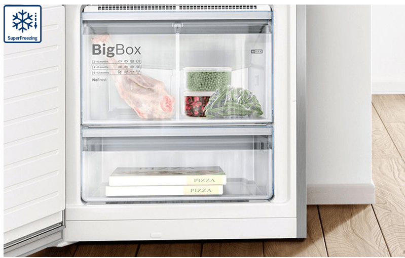 3. Làm lạnh nhanh chóng nhờ tính năng Superfreezing trên tủ lạnh Bosch KFN96PX91I