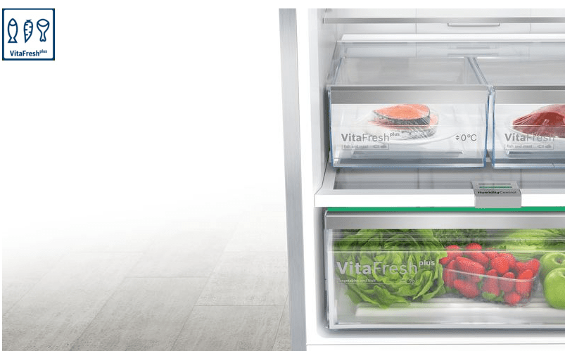 Tủ lạnh Bosch KFN96PX91I lưu trữ thực phẩm lâu hơn với công nghệ VitaFresh Pro