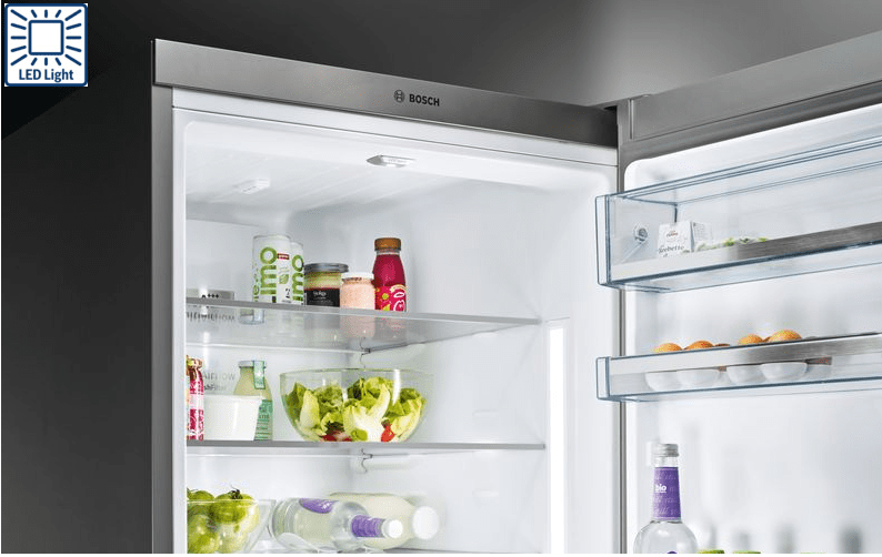 7. Tủ lạnh Bosch 502 lít KFN96PX91I trang bị đèn LED Light tuổi thọ cao