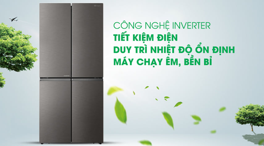 Tủ lạnh Casper Multi Door RM-520VT vận hành êm ái tiết kiệm điện năng