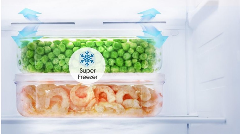 Sở hữu chế độ Super Cool – Super Freeze, luôn giữ trọn hương vị tươi ngon 