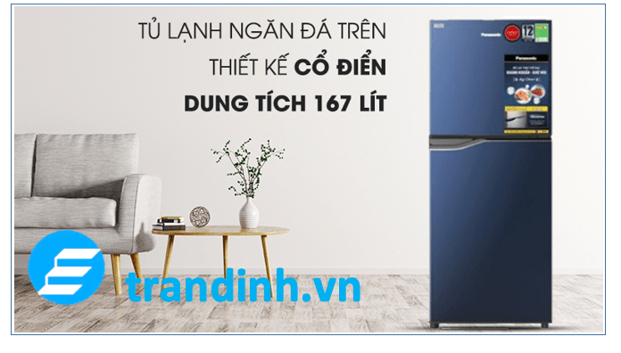 Top 5 tủ lạnh dưới 5 triệu đáng mua nhất 5 Tủ lạnh Panasonic Inverter 167 lít NR-BA189PAVN - Giá 4.900.000đ