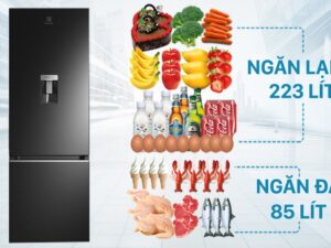 1. Tủ lạnh Electrolux EBB3462K-H phù hợp cho gia đình từ 3 - 4 người