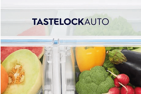 8. Rau quả tươi lâu hơn với ngăn chứa TasteLockAuto trên tủ lạnh Electrolux EBB3442K-A 