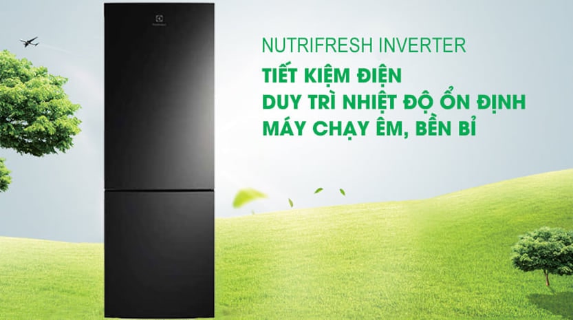 Tủ lạnh EBB3702K-H sở hữu công nghệ NutriFresh Inverter tiết kiệm điện tối ưu