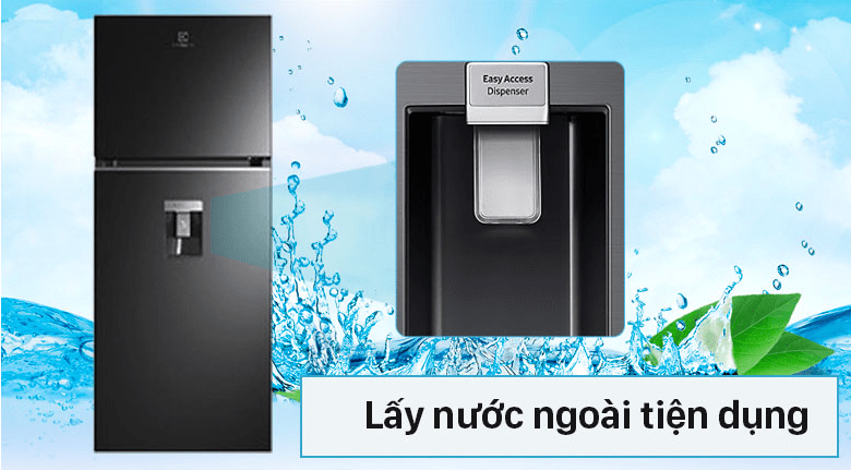 Tủ lạnh Electrolux 3440K-H có thiết kế lấy nước bên ngoài tiện lợi