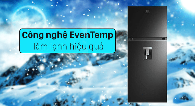 Hơi lạnh lan tỏa đồng đều nhờ công nghệ EvenTemp trên tủ lạnh Electrolux ETB3740K H