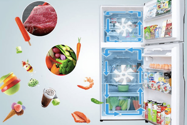 Tủ lạnh Hitachi Inverter 366 lít FVX480PGV9 (GBK) 8 FVX480PGV9 (GBK) công nghệ Dual Fan Cooling làm lạnh đồng đều, nhanh chóng