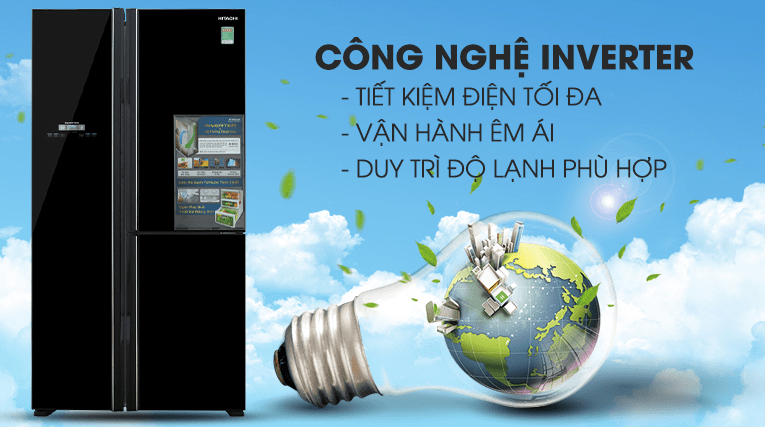 Tủ lạnh Hitachi 600 lít Inverter R-FM800PGV2 GBK 11 Tủ lạnh Hitachi Inverter 600 lít R-FM800PGV2 GBK Tiết kiệm điện, máy vận hành êm ái nhờ công nghệ inverter