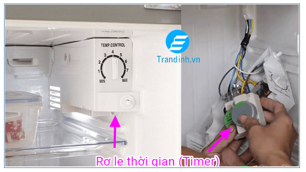 Tại sao tủ lạnh không đông đá? Nguyên nhân và cách khắc phục 9 Rơ le thời gian (timer) bị hỏng làm dàn lạnh bị đóng tuyết