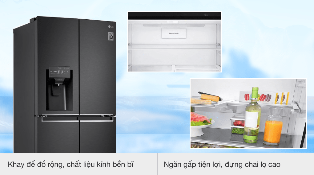 6. Khay để đồ rộng, chất liệu kính chịu lực bền bỉ