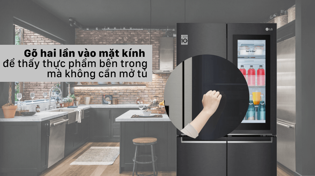 4. Thiết kế đặc biệt InstaView Door-in-Door ™ gõ lên mặt cửa để quan sát bên trong