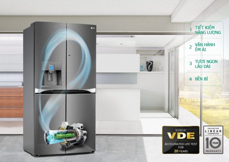 5. Tiết kiệm điện năng, vận hành êm ái, bền bỉ với máy nén Linear Inverter
