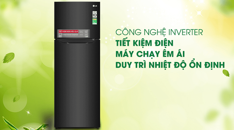 Tủ lạnh LG Inverter 209 lít GN-M208BL 5 Tiết kiệm điện hiệu quả nhờ công nghệ inverter