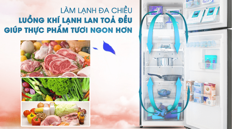 Tủ lạnh LG Inverter 209 lít GN-M208BL 7 Làm lạnh toàn diện nhờ hệ thống lạnh đa chiều