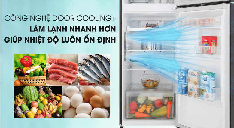 Tủ lạnh LG Inverter 209 lít GN-M208BL 8 Công nghệ DoorCooling+ làm lạnh khu vực cửa tủ nhanh tối ưu