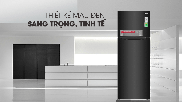 Tủ lạnh LG Inverter 209 lít GN-M208BL 4 Tủ lạnh LG 209 lít GN-M208BL kiểu dáng thon gọn, sang trọng
