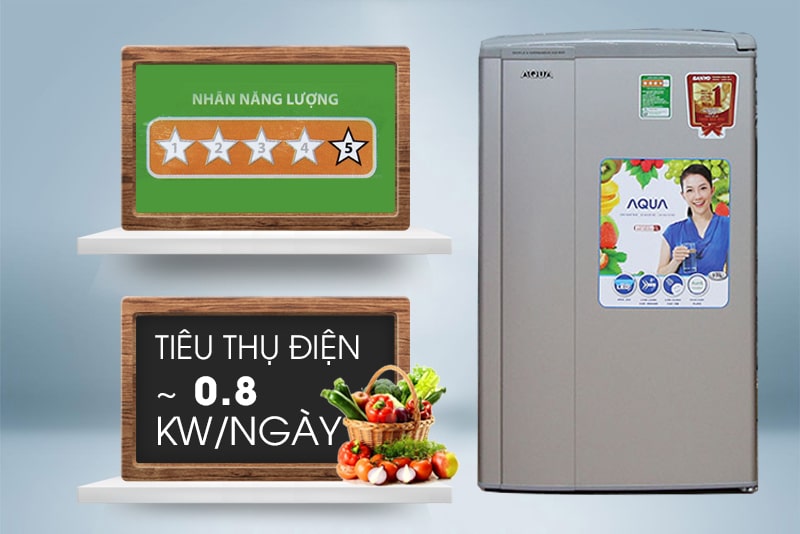 5. Tủ lạnh mini Aqua 90 lít AQR-95AR
