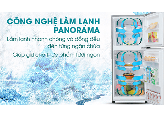 Tủ lạnh mini 2 cửa Panasonic Inverter 170 lít NR-BA190PPVN