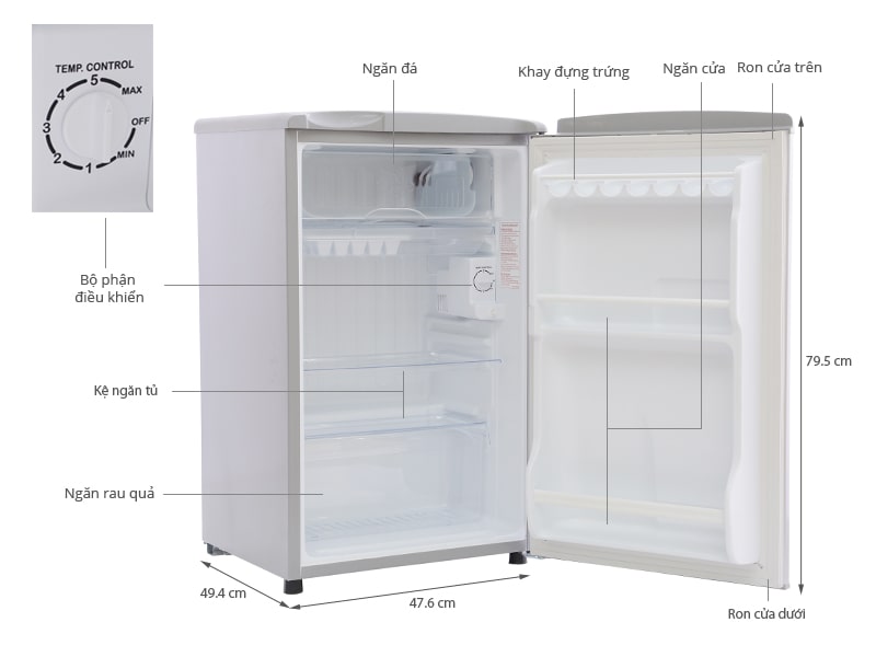 Tủ Lạnh Mini Sanyo SR-9JR 90L - Giá: 2.650.000đ