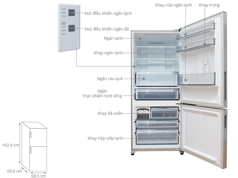 5. Tủ lạnh Panasonic NR-BX418VSVN - 363 Lít Inverter       
