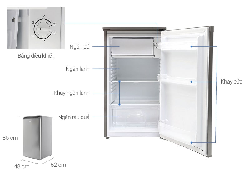Tủ lạnh Mini 90 lít Beko RS9050P 