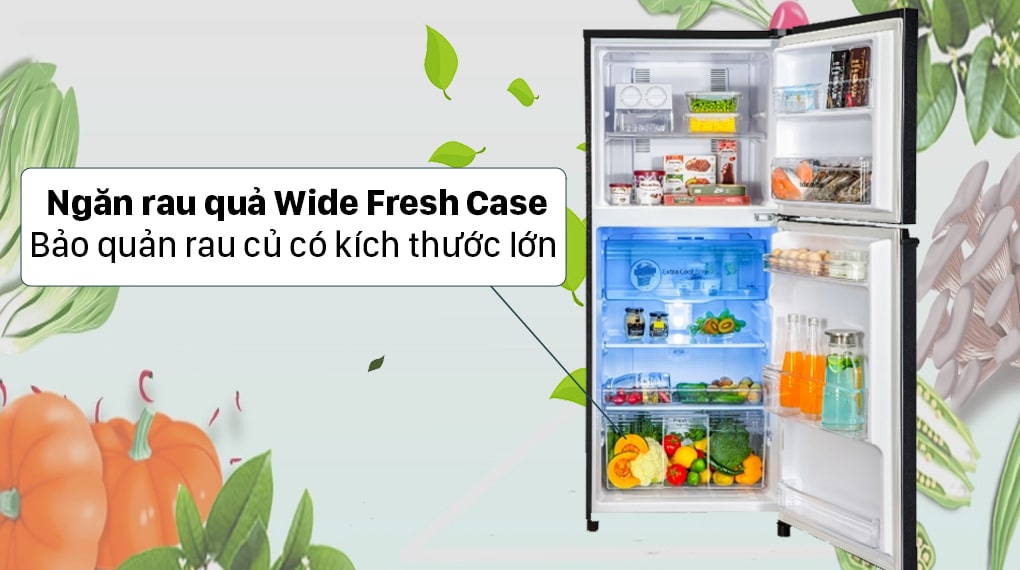 Tủ lạnh Panasonic NR-TL351VGMV inverter 326 Lít 15 9. Ngăn rau quả lớn Wide Fresh Case duy trì độ ẩm, nâng cao thời gian bảo quản