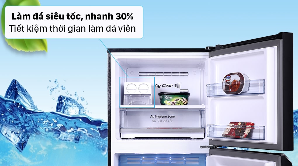 Tủ lạnh Panasonic NR-TL381VGMV inverter 366 Lít 17 11. Tính năng làm đá siêu tốc, nhanh hơn 30% trên tủ lạnh Panasonic NR TL381VGMV