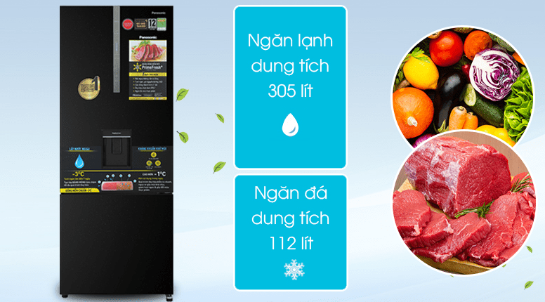 3. Tủ lạnh Panasonic NR BX471GPKV phù hợp với gia đình có từ 3 - 4 thành viên