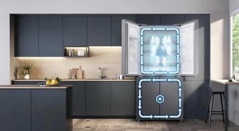 Tủ lạnh Samsung RF48A4010B4/S là tủ lạnh 2 dàn lạnh độc lập Twin Cooling Plus