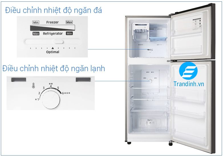 Tủ lạnh Samsung Inverter 208 lít RT20HAR8DBU/SV