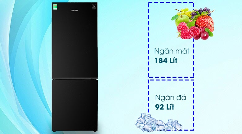 Tủ lạnh Samsung Inverter 276 lít RB27N4170BU/SV  5 Tủ lạnh RB27N4170BU/SV có dung tích thích hợp cho 3 - 4 người sử dụng ( 276 lít )