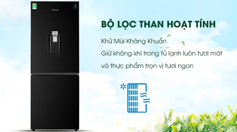 Tủ lạnh Samsung Inverter 276 lít RB27N4170BU/SV  7 Diệt khuẩn và khử mùi hôi trả lại không khí trong lành với bộ lọc than hoạt tính.