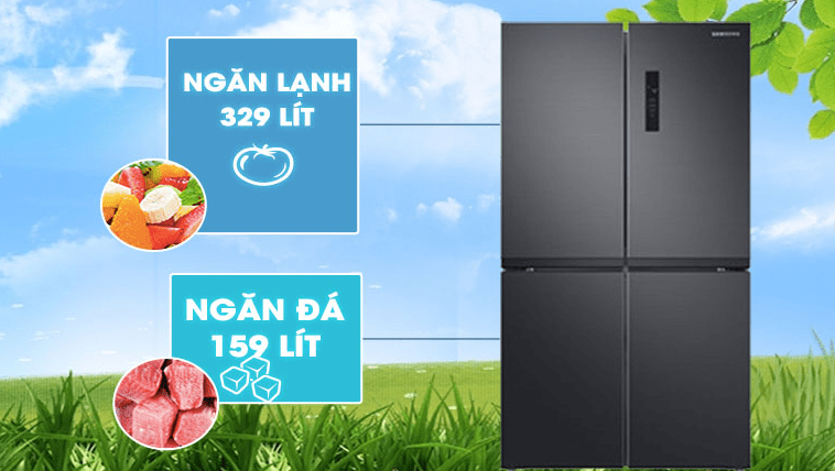 Tủ lạnh Samsung RF48A4000B4/SV Multidoor 488 lít inverter phù hợp gia đình 4 - 5 người