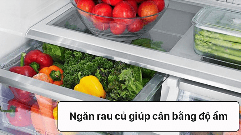 Tủ lạnh Samsung bảo quản rau củ lâu dài nhờ ngăn rau củ cân bằng độ ẩm