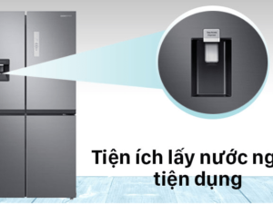 3. Lấy nước bên ngoài vô cùng tiện lợi trên tủ lạnh Samsung RF48A4010M9