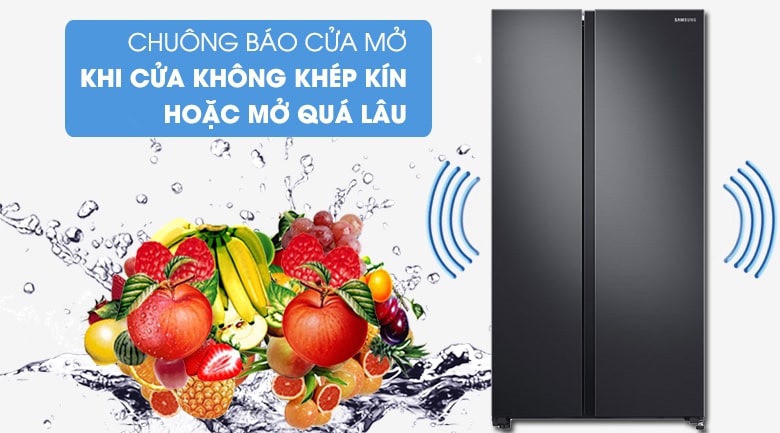 Chuông báo cửa mở tiện lợi trên tủ lạnh Samsung RS62R5001B4