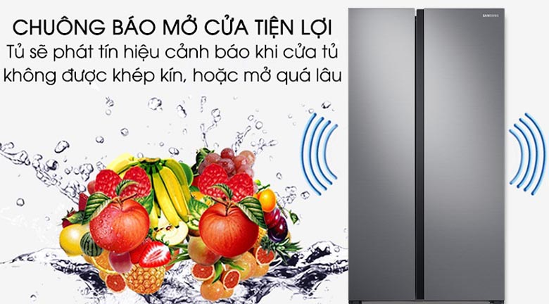 Tính năng chuông báo cửa mở tiện lợi trên tủ lạnh Samsung RS62R5001M9