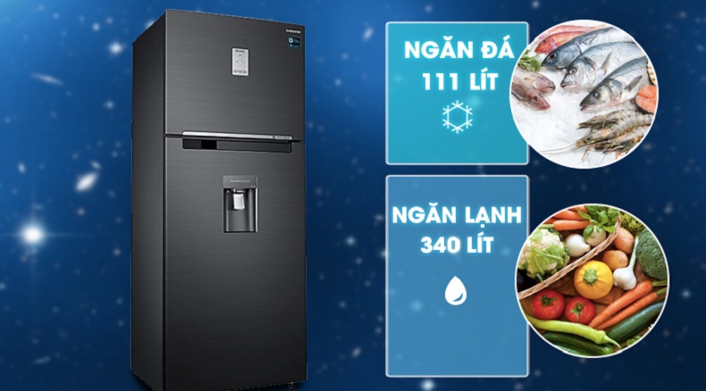 Tủ lạnh Samsung Inverter 451 lít RT46K6885BS/SV 6 Sở hữu dung tích 451 lít, tủ lạnh sẽ phù hợp cho gia đình có 4 - 5 thành viên.