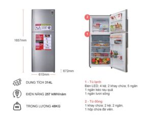 1. Tủ lạnh Sharp SJ-X316E-SL với thiết kế hiện đại, tính thẩm mỹ cao