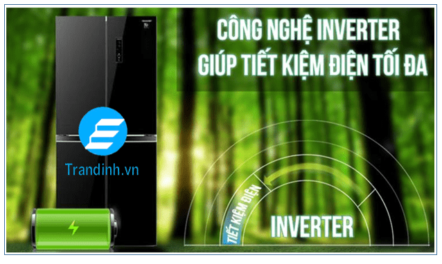 Công nghệ Inverter vận hành êm ái và tiết kiệm điện năng SJ-FXP480VG-BK