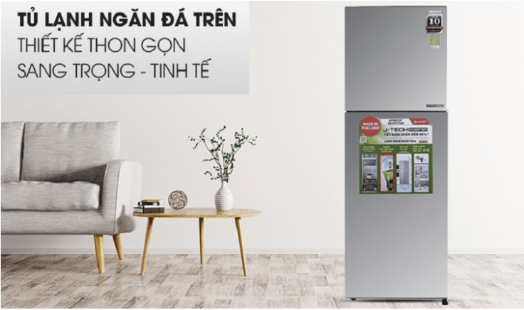 Tủ lạnh Sharp Inverter 224 lít SJ-X251E-SL Thiết kế thông minh và sang trọng